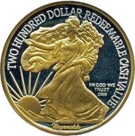 -200 Fitzgerald's Walking Liberty (gold name) obv.